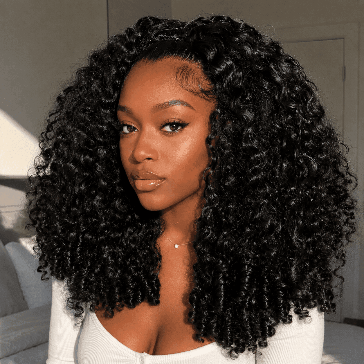 Reference image for Burmese Curly Half Wig; exact specifications may differ