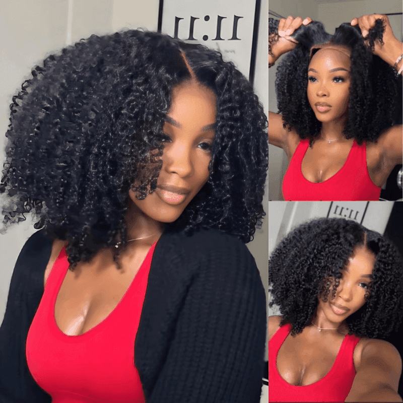Reference image for Kinky Curly Frontal Wig; exact specifications may differ