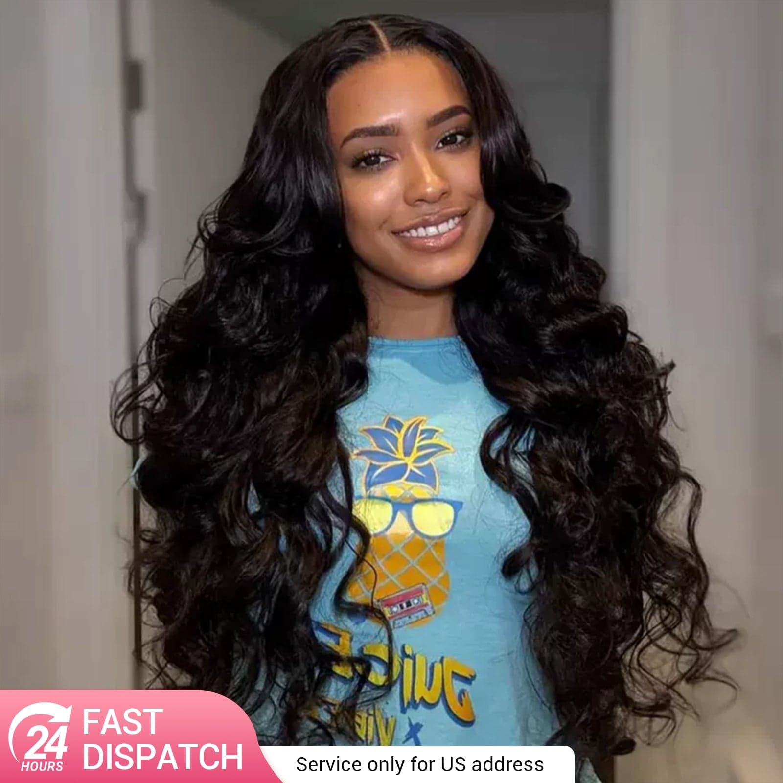 Reference image for Soft Wave Glueless Wig; exact specifications may differ