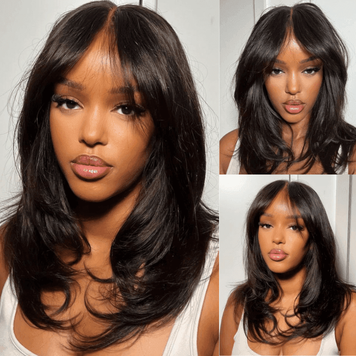 Reference image for Wavy Lob Wig; exact specifications may differ